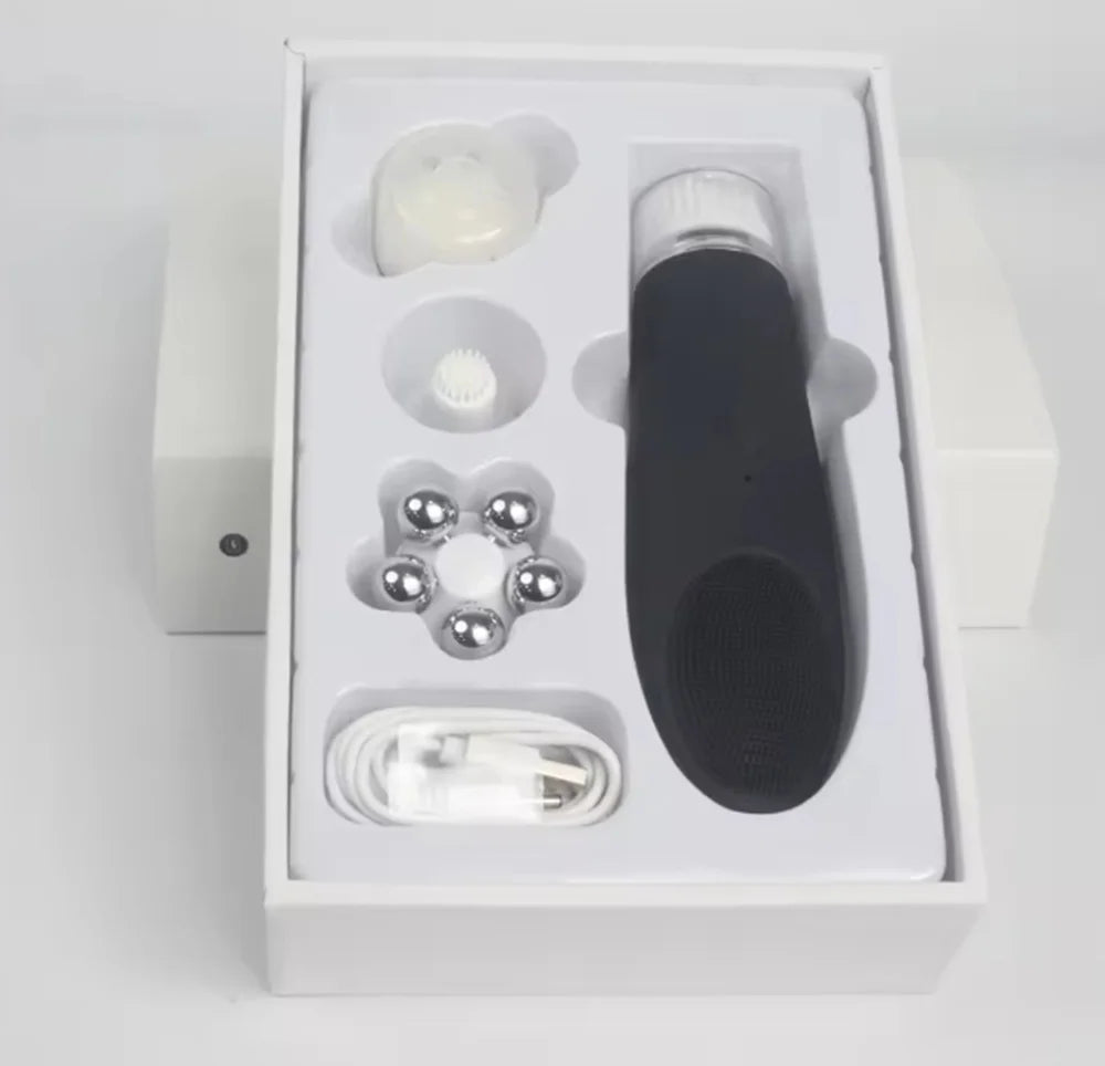 Appareil Nettoyant et Massant Visage 5-en-1 Noir