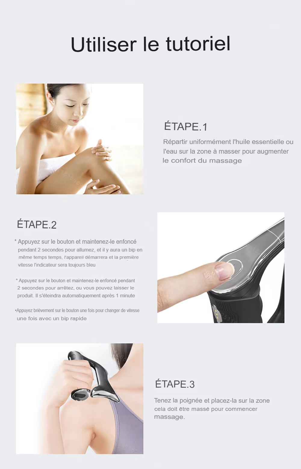 appareil de massage eléctrique apaisant et relaxant