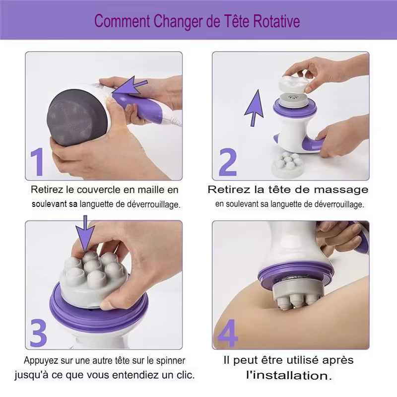Appareil de massage électrique 5 en 1  utilisation facile