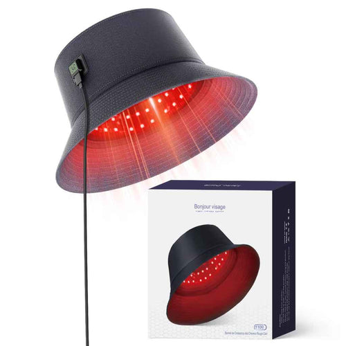Chapeau de luminothérapie rouge ravivez vos cheveux