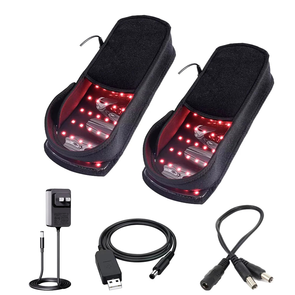 Chaussons de luminothérapie LED infrarouge prise