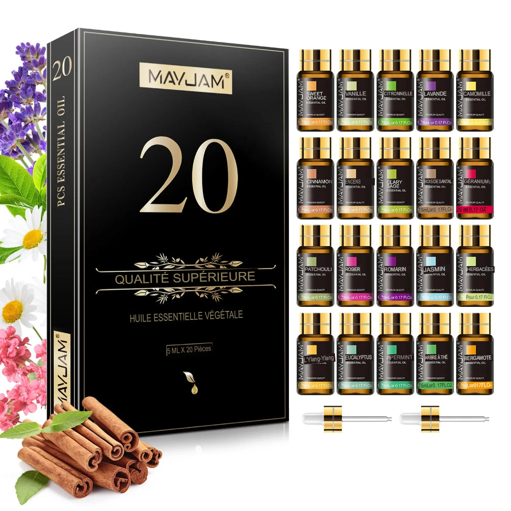 Coffret Cadeau 20 Huiles Essentielles Pour Diffuseur