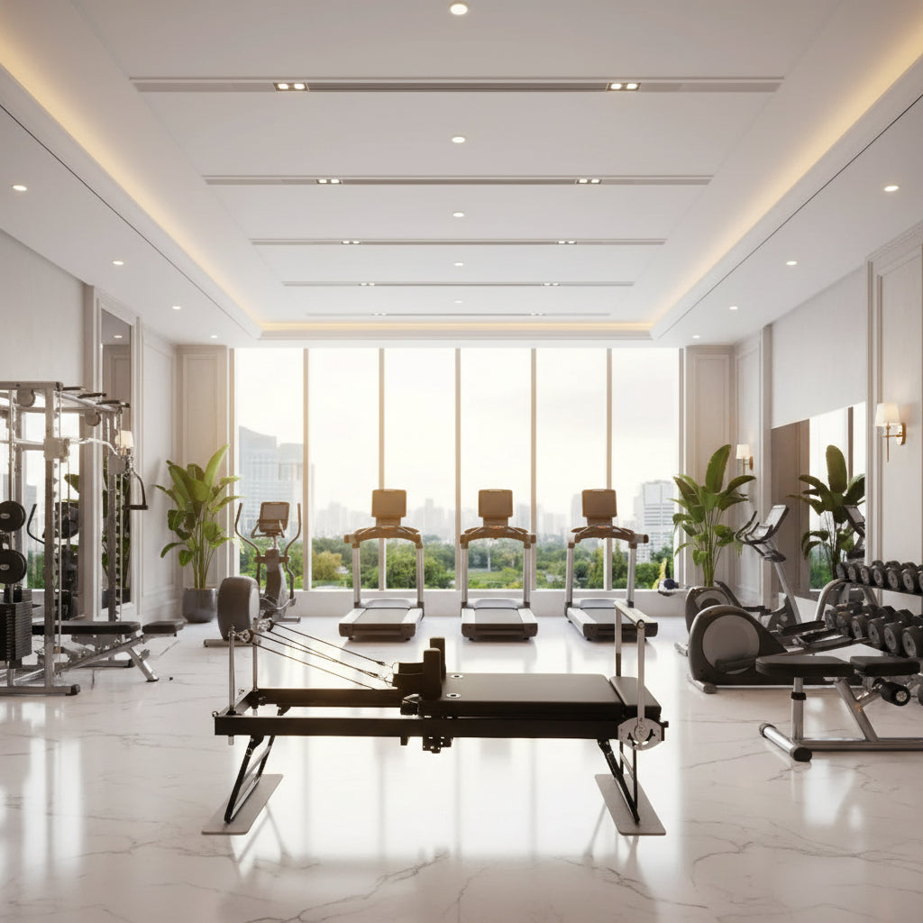 Grand équipement de Pilates pliable noir