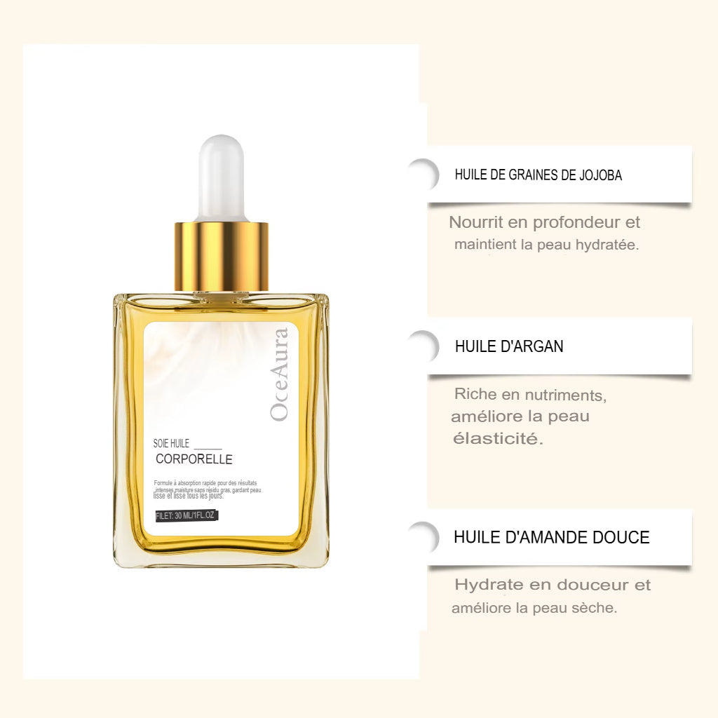  Huile Corporelle en Soie Hydratante & Parfumée 3 huiles differentes
