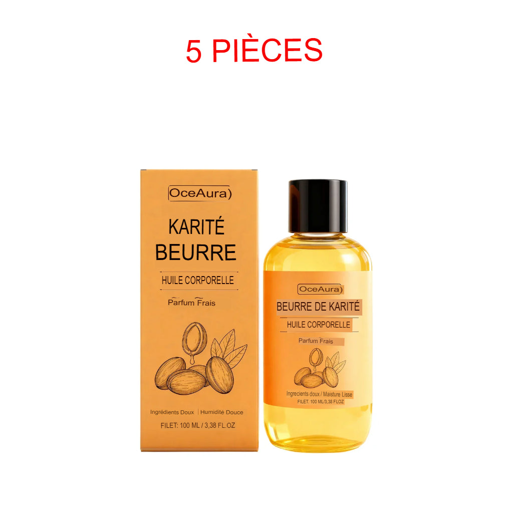  Huile de Massage Corporelle Légère au Beurre de Karité