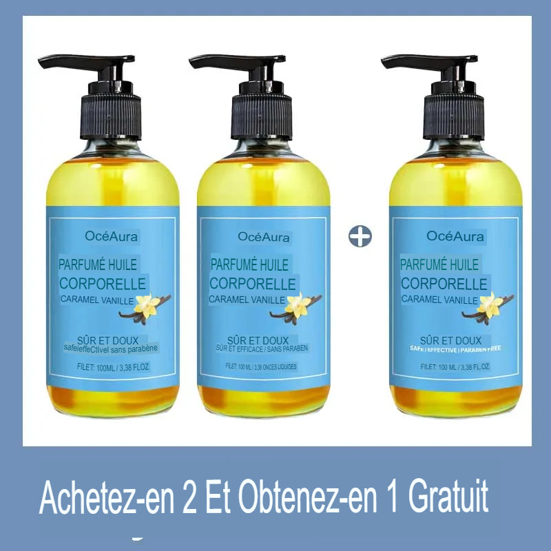  Huile de Massage à la Vanille Naturelle par 2 +1 gratuit