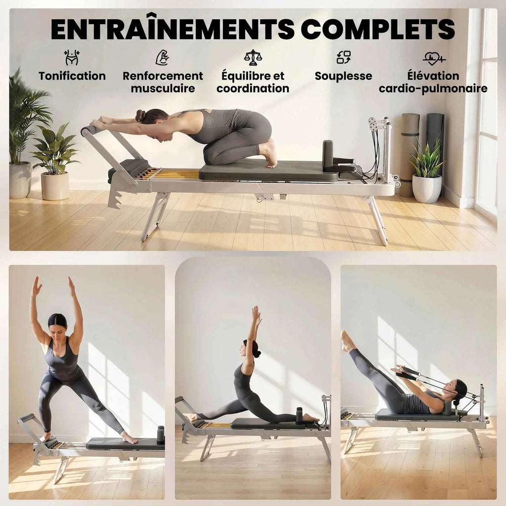 Machine Reformer Pilates Pliable entrainements complets