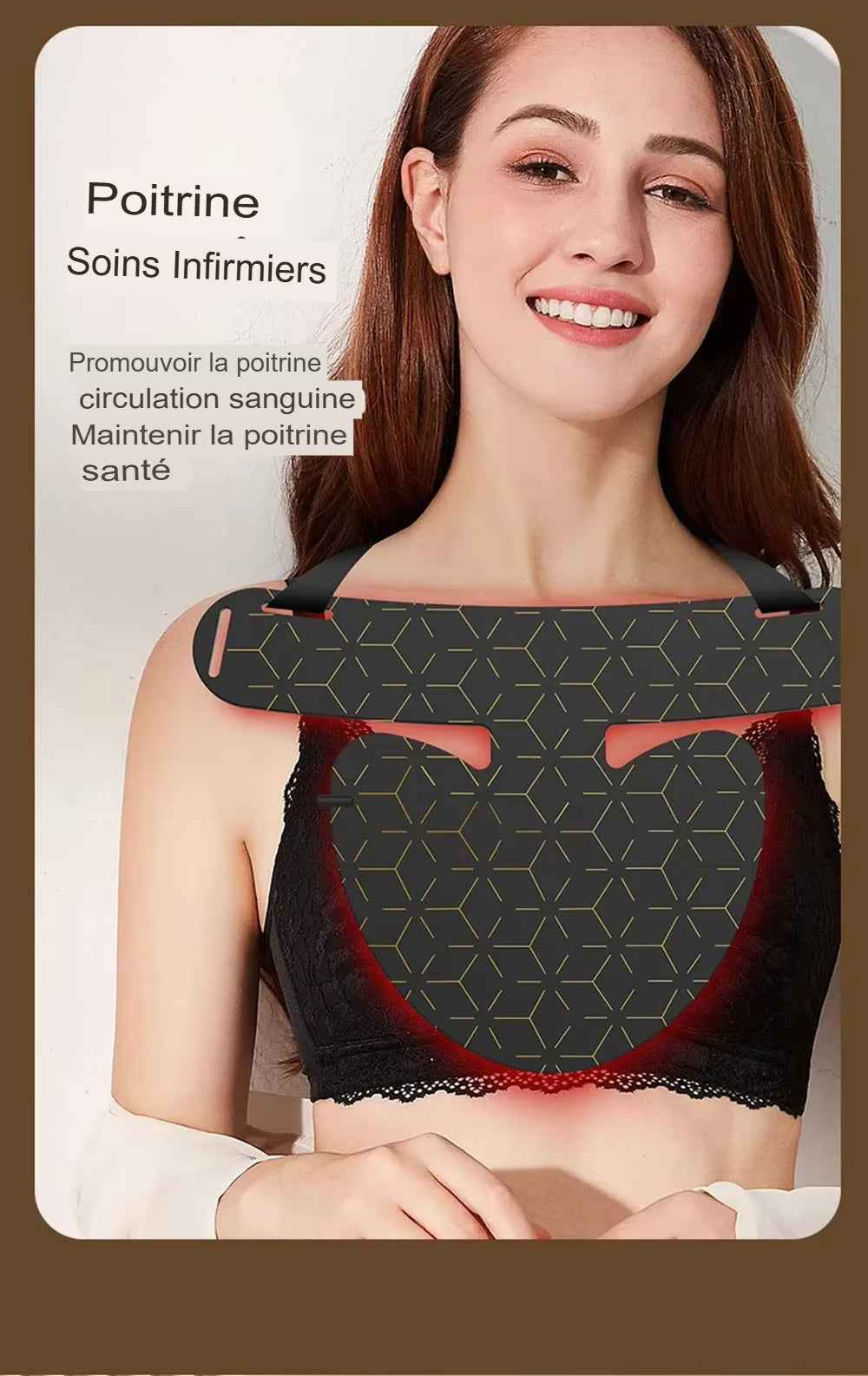 Masque  LED 4 en 1  cou poitrine