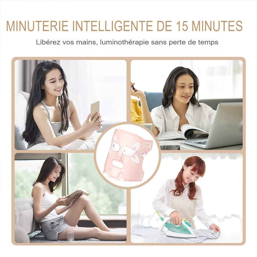 Masque facial visage lumineux