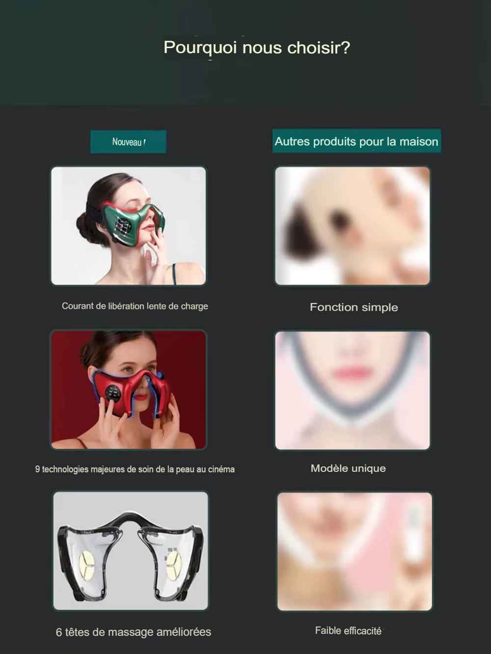 masseur facial améliore la vitalité de la peau