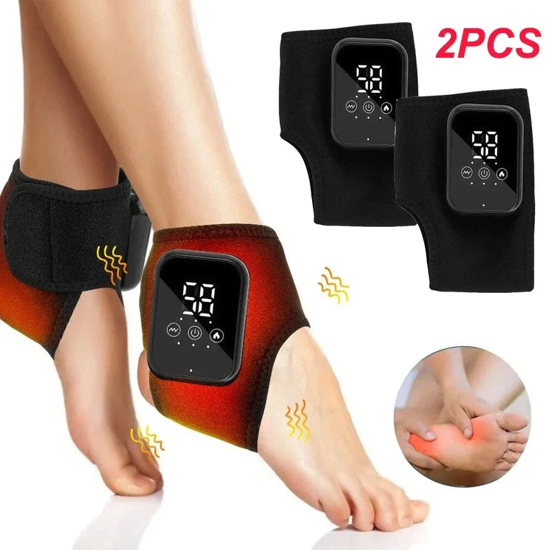 Masseur de Cheville Chauffant et Vibrant Sans Fil 