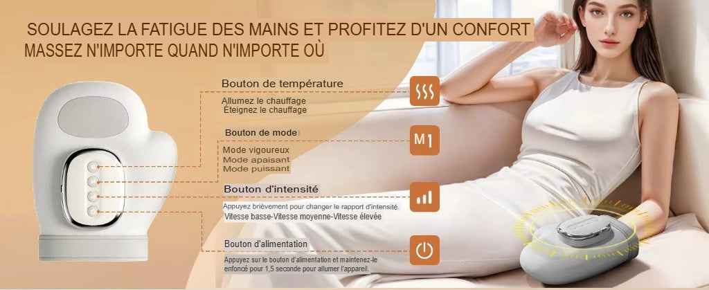 masseur eléctrique pour les mains confort