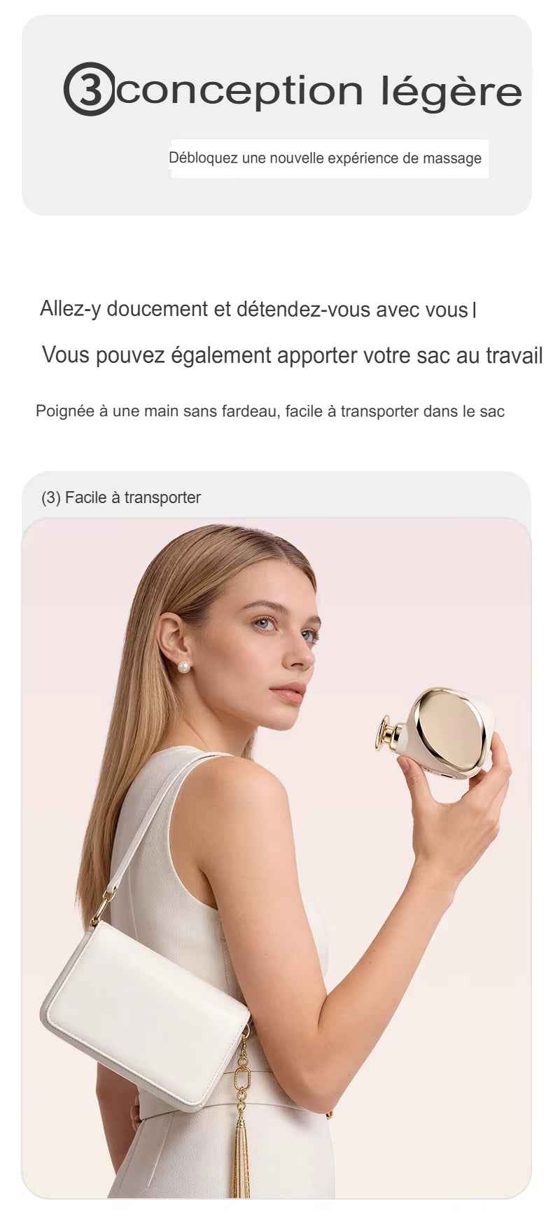 Mini pistolet de massage portable léger se range facilement
