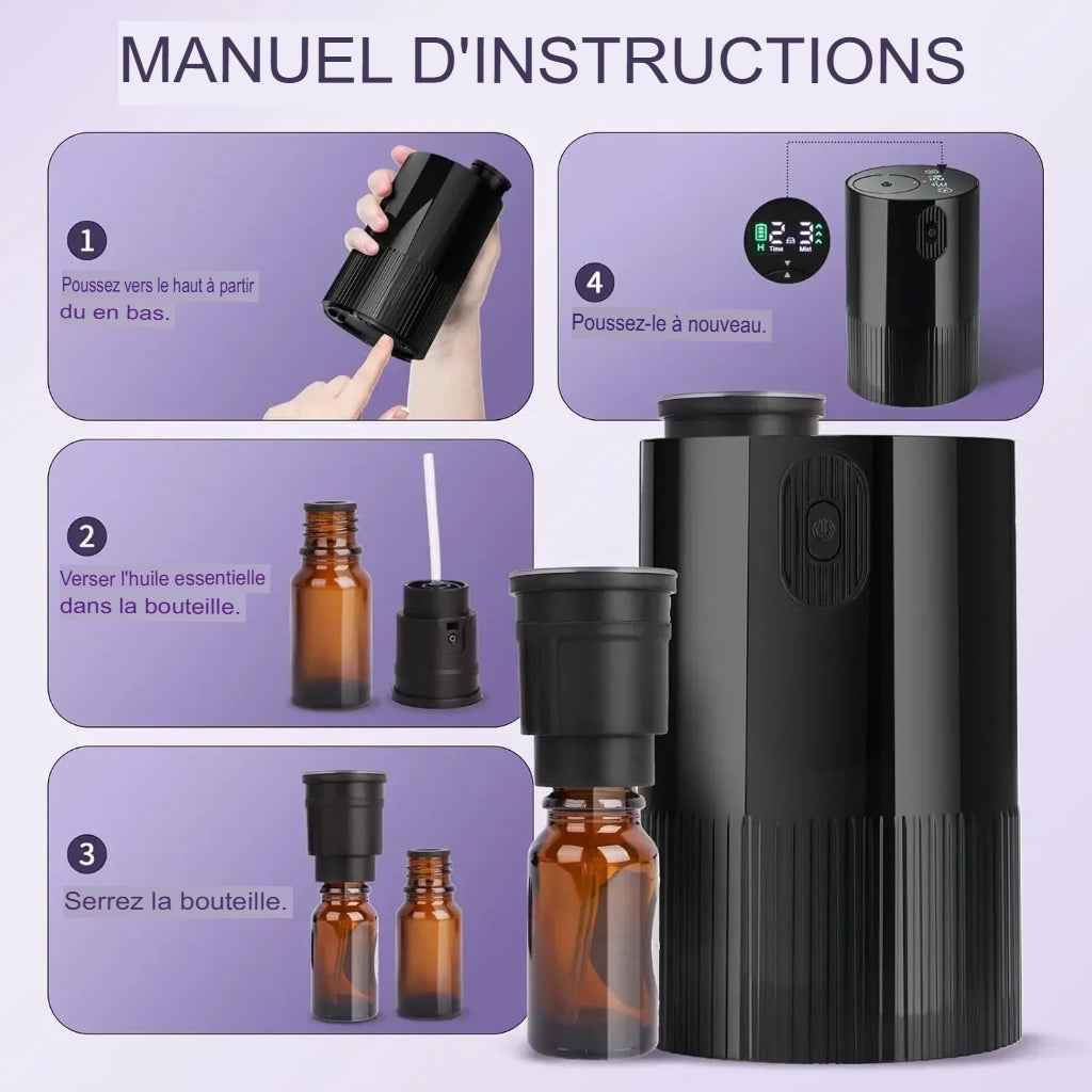 Nouveau diffuseur d'huiles essentielles instructions