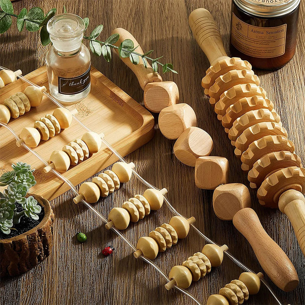 Outil de massage en bois 6 en 1 