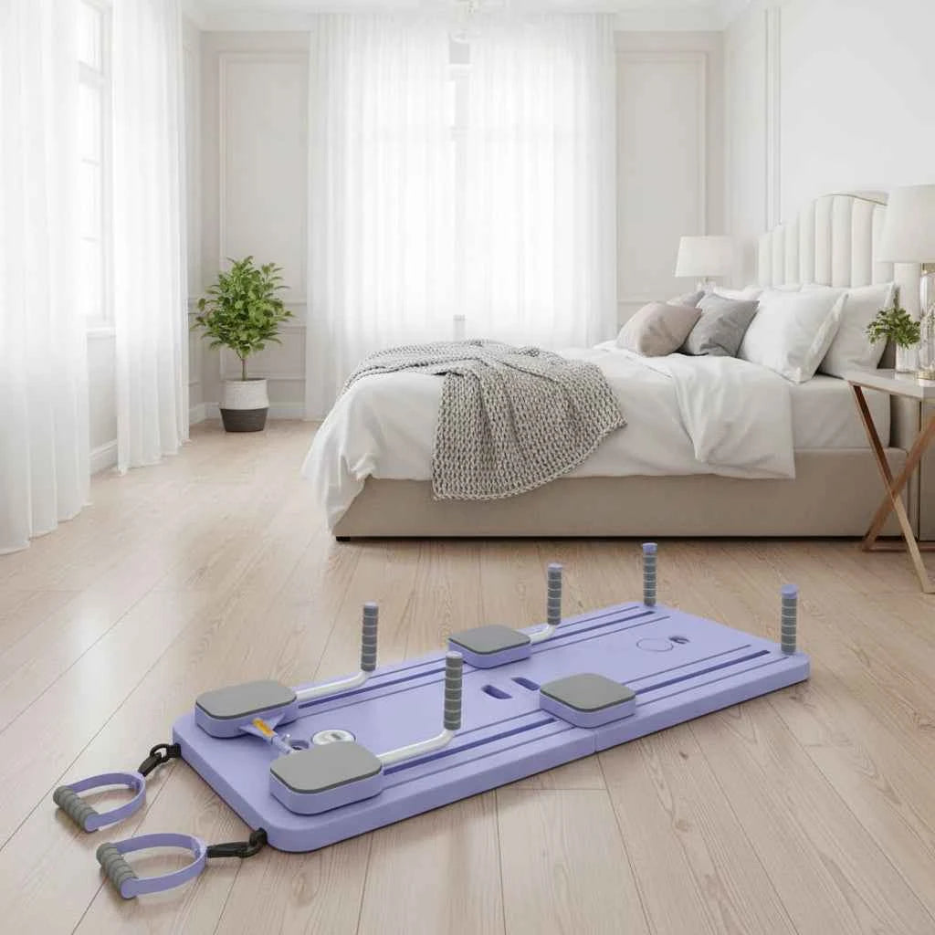 Planche de Pilates pliable dans la chambre