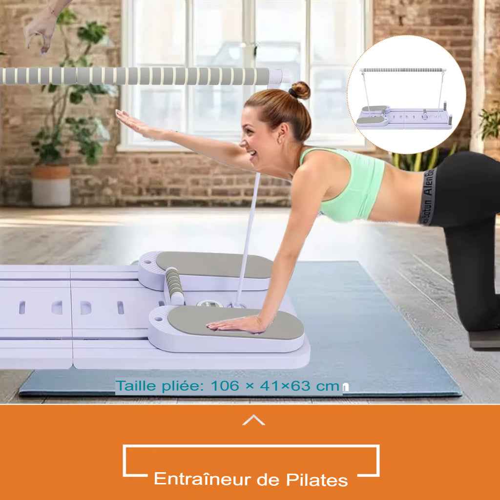 Planche de Pilates pliable pour tout le corps ™  |multifonctionnelle avec rebond automatique
