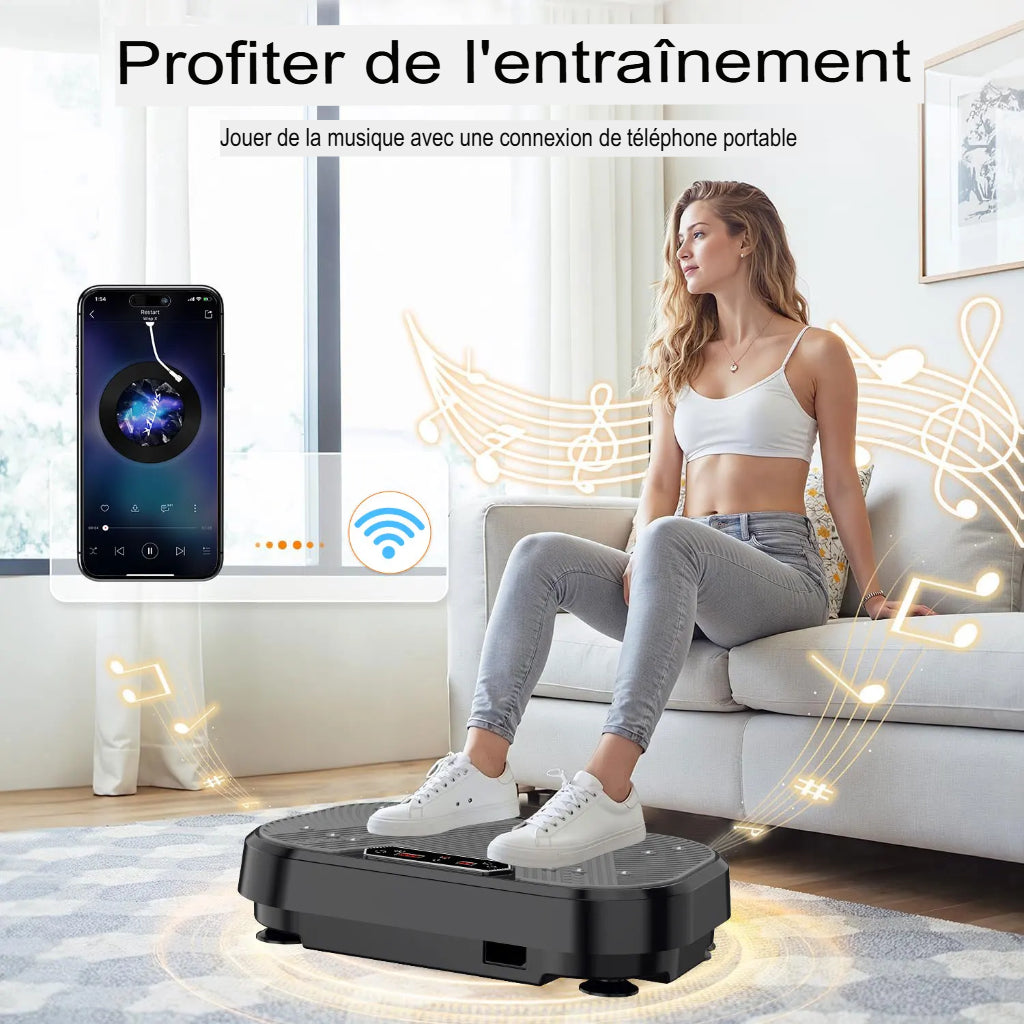 Plateforme vibrante d'exercice Bluethooth