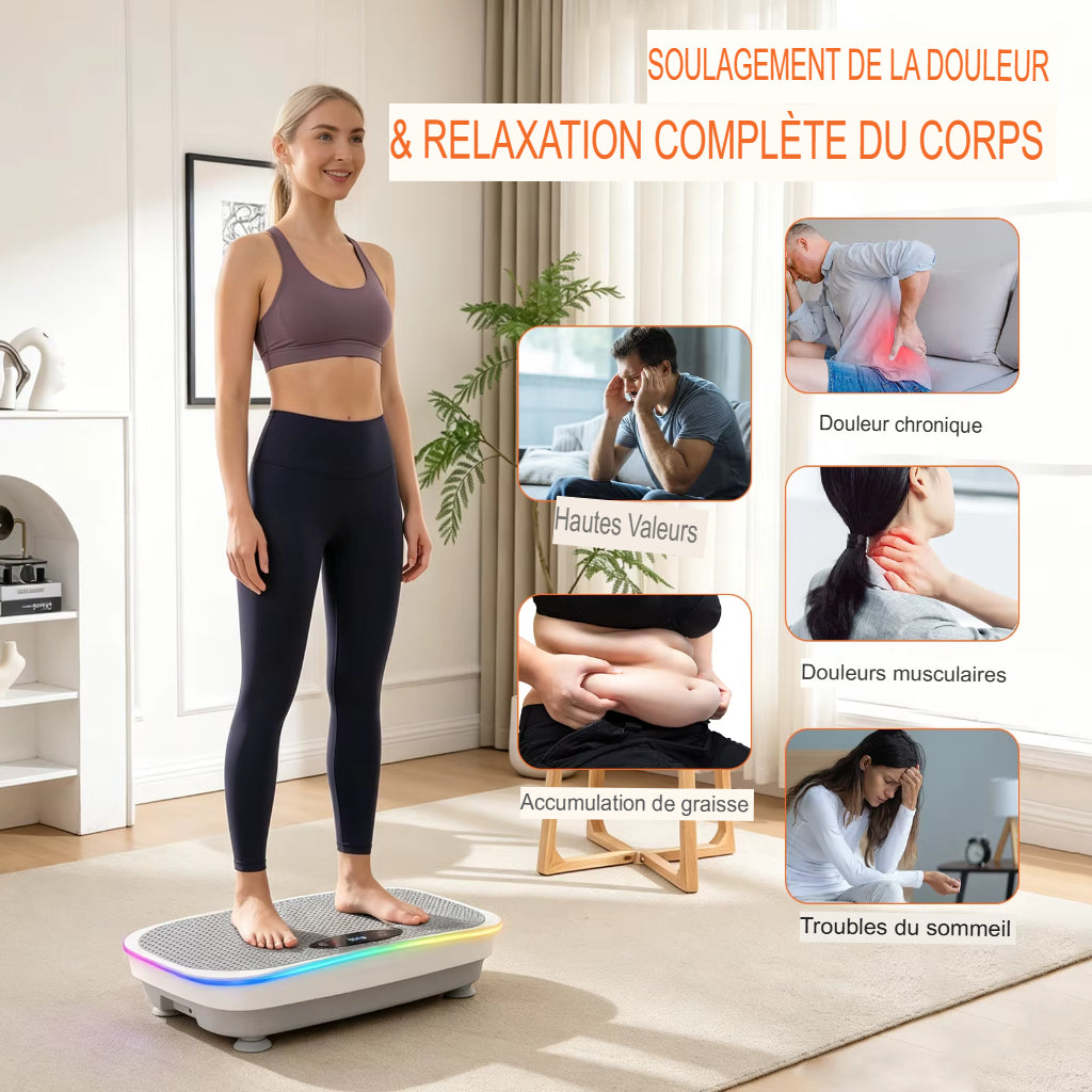 Plateforme vibrante pour tout le corps relaxation complète