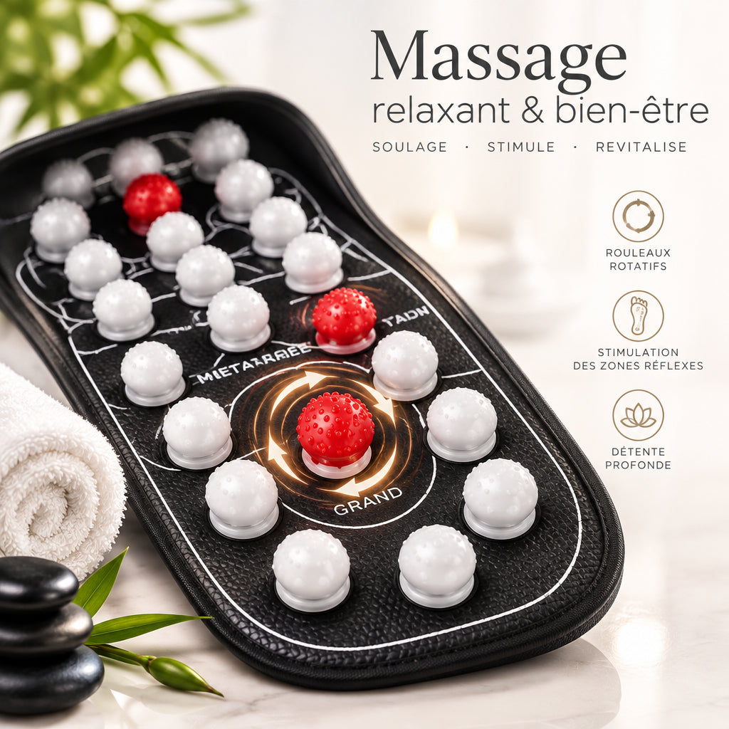Sandales de Massage par Acupression avec rouleaux rotatifs