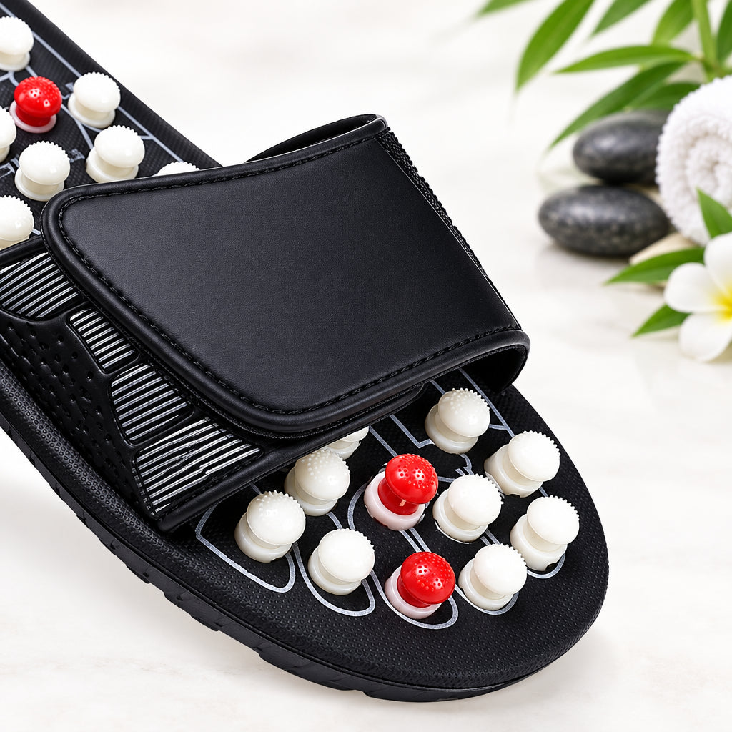 Sandales de Massage par Acupression rouleaux rotatifs intégrés
