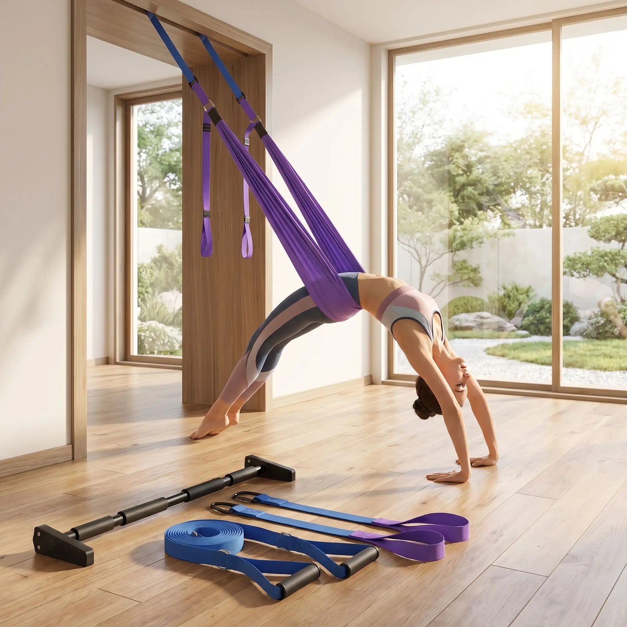 Sangle de yoga pour les étirements dorsaux