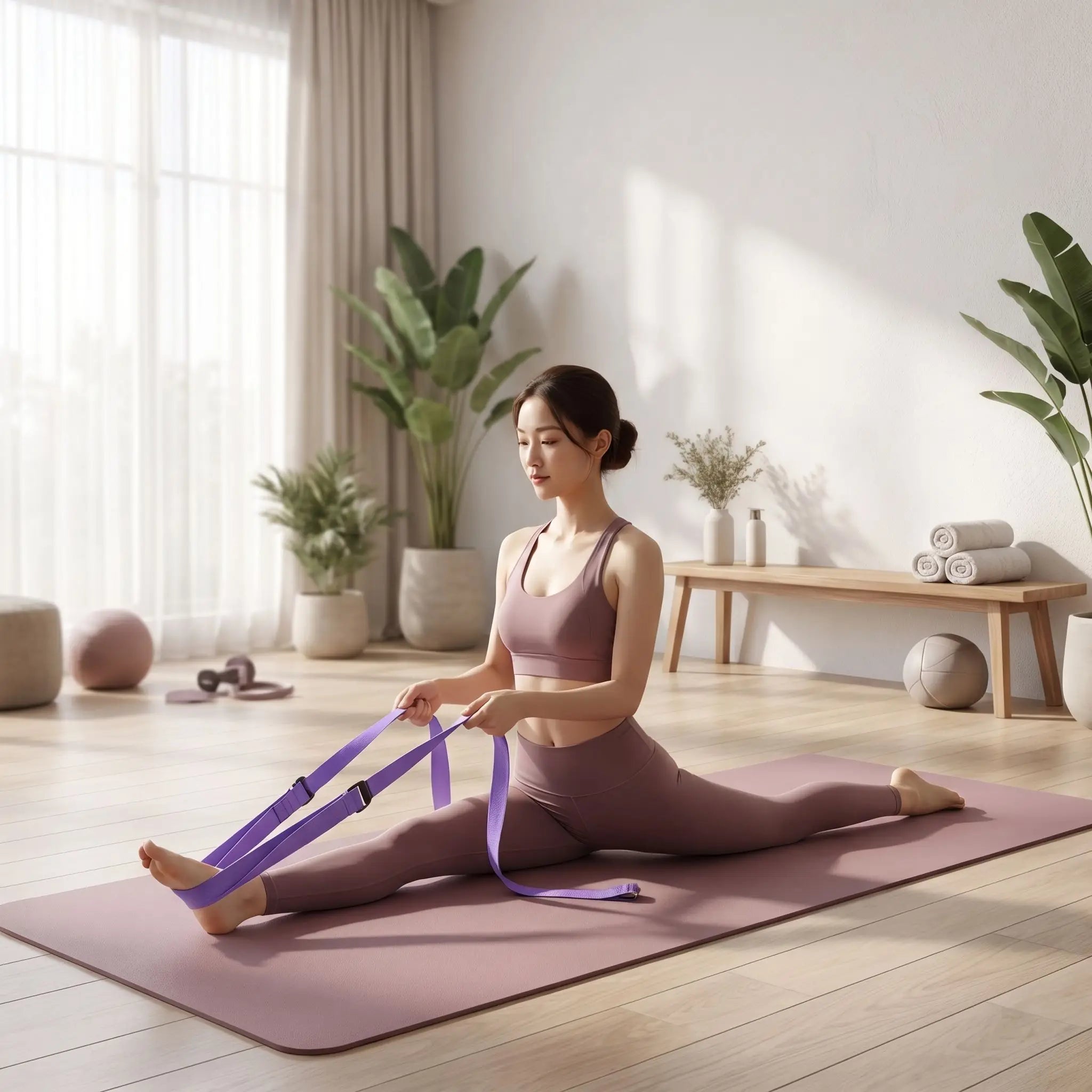 Sangle de yoga jambes pieds