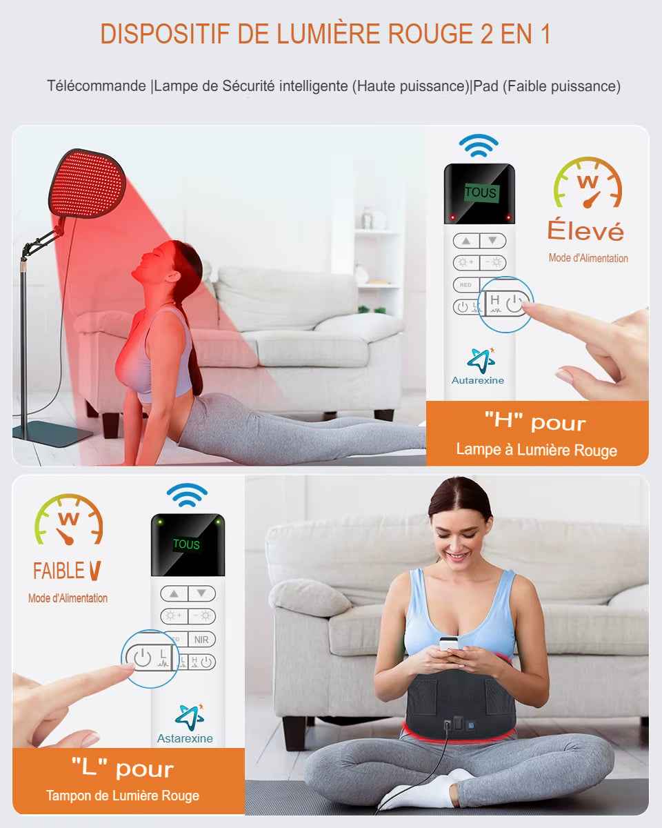 Tapis lumineux de luminothérapie deux puissances