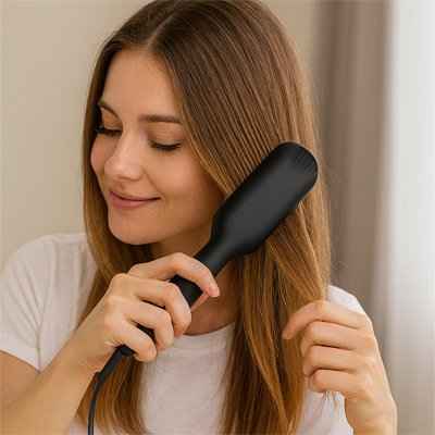 Brosse lissante chauffante lissage salon à domicile