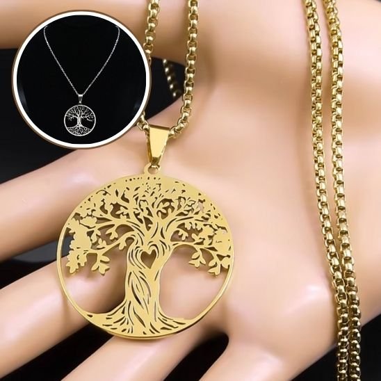 Collier arbre de vie Attache sécurisée