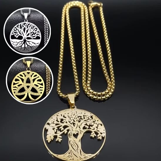Collier arbre de vie Chaîne maille classique