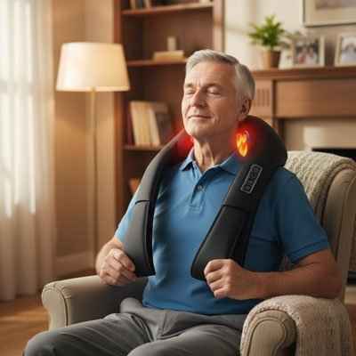 Masseur cervical au salon voiture bureau