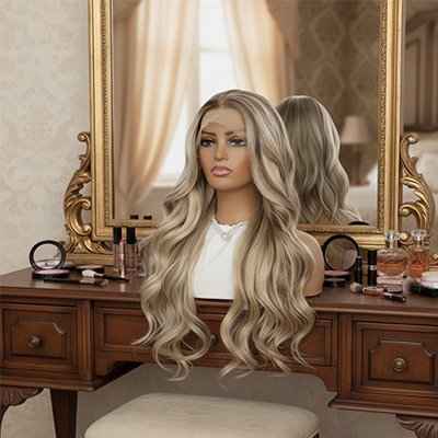 Perruque femme couleur blond