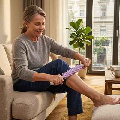Rouleau de massage compact et leger