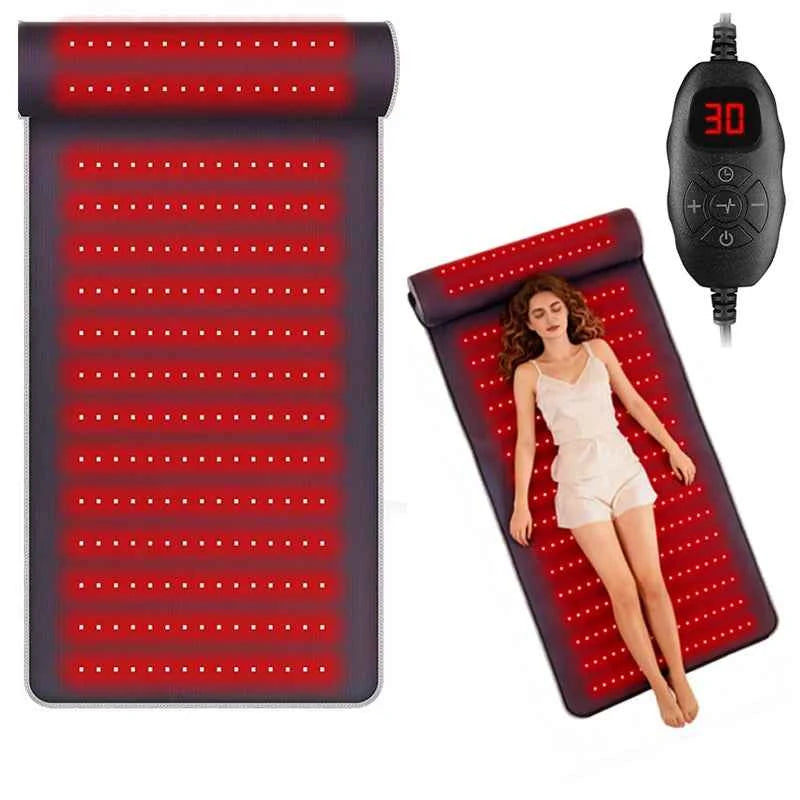 Tapis de massage à lumière infrarouge|  avec support cervicale