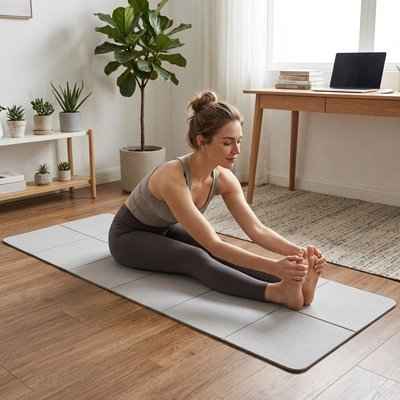 Tapis de yoga format pliable