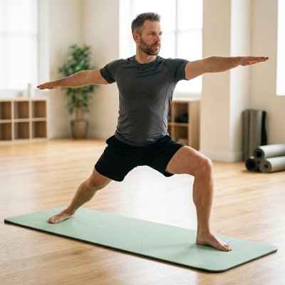 Tapis de yoga offre un espace suffisant